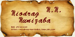 Miodrag Munižaba vizit kartica